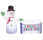 H-013 8′ Snowman with Sign Inflatable