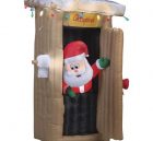 H-002 6′ Animated Santa and Outhouse Inflatabl