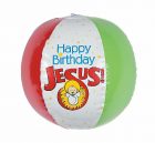 T-1211 Inflatable 11″ Happy Birthday Jesus Medium Beach Balls